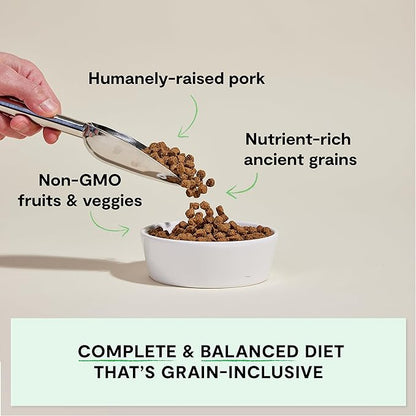 Open Farm, Ancient Grains Dry Dog Food, Protein-Rich & Nutrient Dense, 90% Animal Protein Mixed with Non-GMO Fruits, Veggies and Superfoods, Farmer's Table Pork Recipe, 4lb Bag