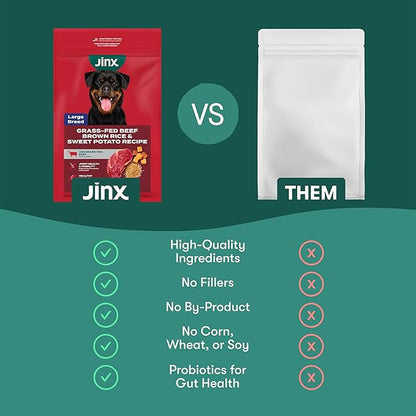 Jinx Premium Dry Dog Food for Large Dogs - Adult Dog Food with Real Beef, Brown Rice & Sweet Potato Kibble with Antioxidants for Joint Health, Mobility & Immune Support - No Fillers - 11.5lb