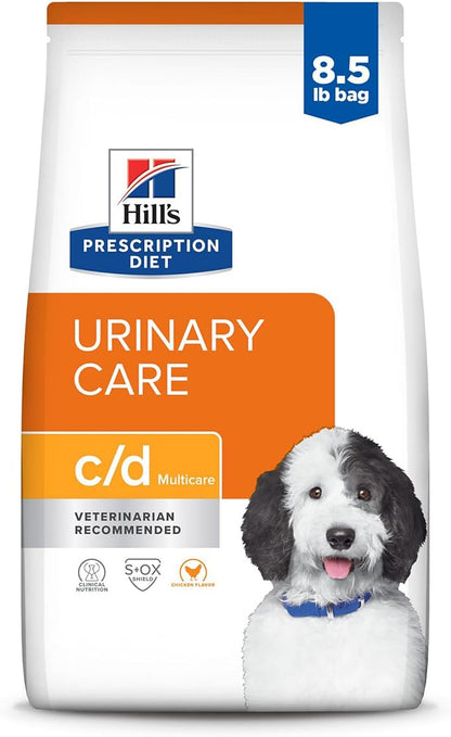 Hill's Prescription Diet c/d Multicare Urinary Care Dry Dog Food, Chicken, 8.5 lb. Bag