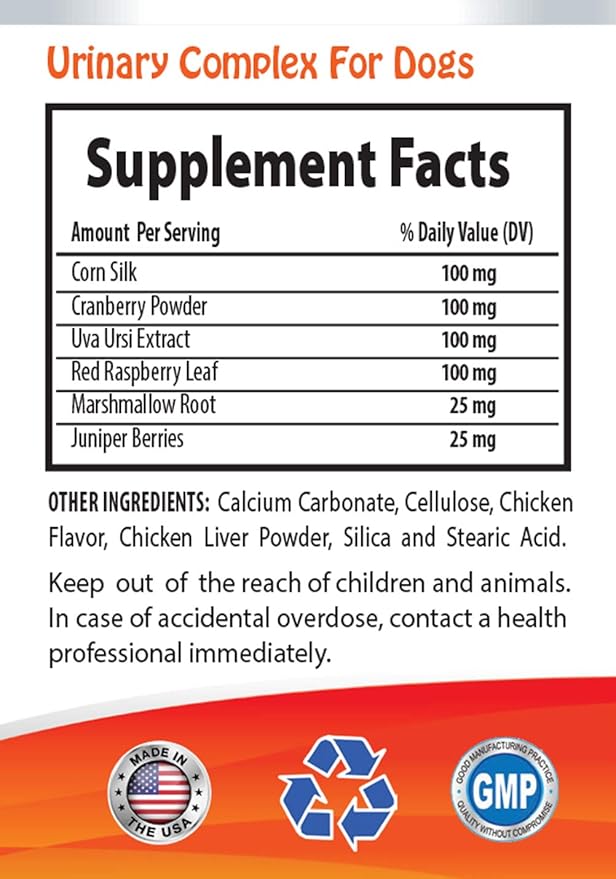 Dog UTI kit - Dog Urinary Health Formula - Helps with Incontinence and Bladder Issues - Immune Boost - Dog Urinary Gold - 2 Bottles (180 Treats)