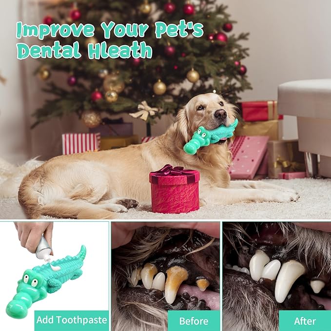 Fuufome Large Dog Chew Toys for Aggressive Chewers： Almost Indestructible Dog Toy to Keep Them Busy & Reduce Boredom-Gift Toys for Small Medium, Large Breed