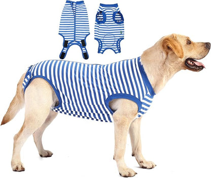 Dog Recovery Suit Surgery Shirt for Large Female Male,Blue XXL