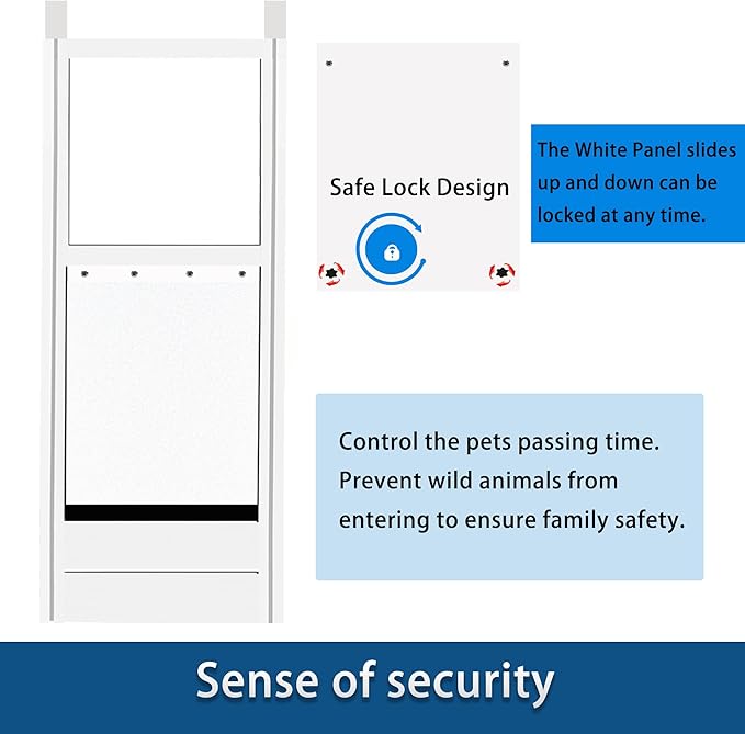 Large Dog Door for Sliding Glass Door, Bottom Height Increase Dimension is 7.87",Adjustable Height 75.79" to 81.5",No Cut Easy Installation Magnetic Closing Curtain Ideal for Renters