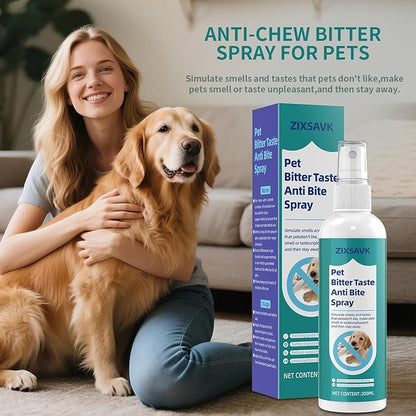 Bitter Apple Spray for Dogs - No Chew Spray for Dogs | Safe, Non-Toxic Chewing Deterrent | Stop Licking, Biting & Destructive Behavior | Training Aid (200ml)