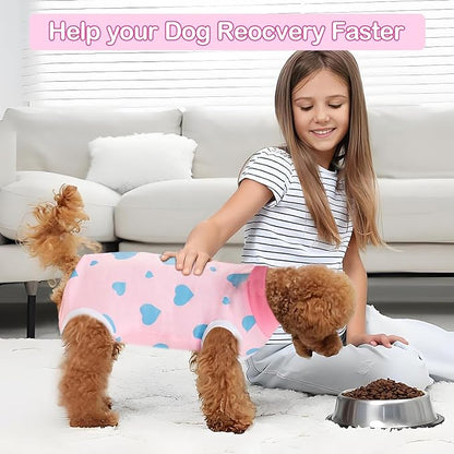 Coppthinktu Recovery Suit for Dogs After Surgery, Dog Onesie Surgery Recovery Suit for Female Spay, Soft Surgical Pajamas Bodysuits for Puppy to Prevent Licking Dog Cone Alternative
