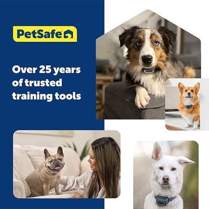 PetSafe 300 Yard Remote Training Collar – Choose from Tone, Vibration, or 15 Levels of Static Stimulation – Medium Range Option for Training Off Leash Dogs – Waterproof and Durable – Rechargeable