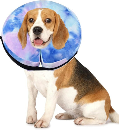 Inflatable Dog Recovery Collar, Dog Cone Collar for After Surgery, Prevent Dogs from Biting & Scratching Wound E-Collars to Help with Healing Soft Pet Recovery Collar Does
