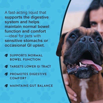 Animal Essentials Colon Rescue for Dogs & Cats - Constipation Relief, Stool Softener with Slippery Elm, Marshmallow Root, Licorice Root - 1 Fl Oz