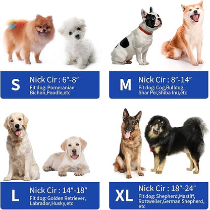 MCHY Inflatable Dog Cone,Adjustable Recovery Collar for Dogs After Surgery,Prevent from Biting & Scratching,Not Block Vision (Blue, M-Neck 10''- 14'')