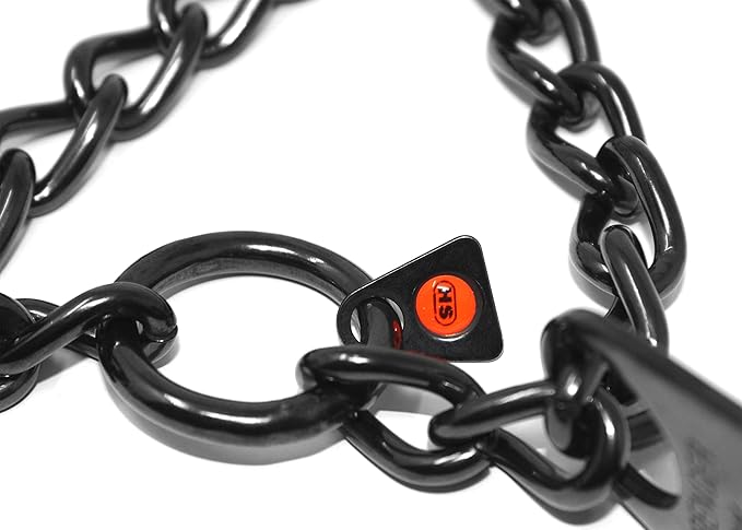 Herm Sprenger Black Stainless Steel Prong Dog Training Collar with Swivel Ultra-Plus Pet Pinch Collar No-Pull Collar for Dogs Anti Pull Training Collar Made in Germany 4mm x 25in Large
