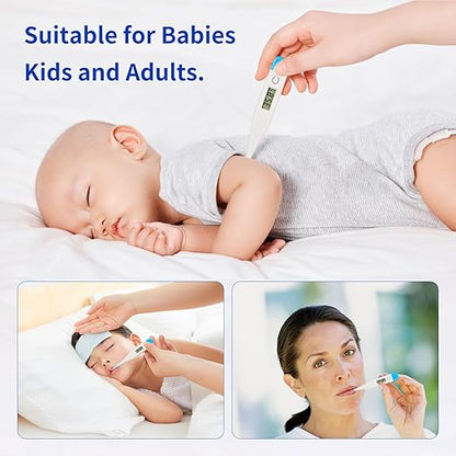 Intelligent Digital Thermometer,LCD Display Screen,Fast Measurement,Suitable for Children and Adults,Easy to Maintain Cleanliness and Hygiene,Bringing Family Health,Light Blue