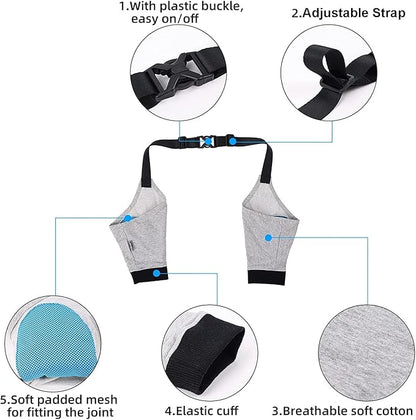 HDKUW Dog Elbow Protector for Calluses, Recovery Suit for Front Legs, Cone Collar Alternative to Stop Licking Wounds, Cover Sleeve for Small Medium Large Dogs (L)