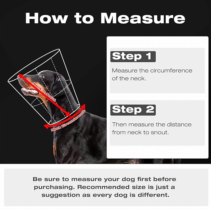Soft Dog Cone for Medium Size Dogs,Breathble Adjustable Dogs Recovery Collar After Surgery,Protective Elizabethan Cones,E Collar Alternative to Stop Licking,Comfortable Dog Cones,Black,M