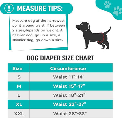Tuiskusa Male Dog Diapers, High Absorbing Dog Belly Bands for Male Dogs, Washable Reusable Dog Males Wraps(5 Pack)