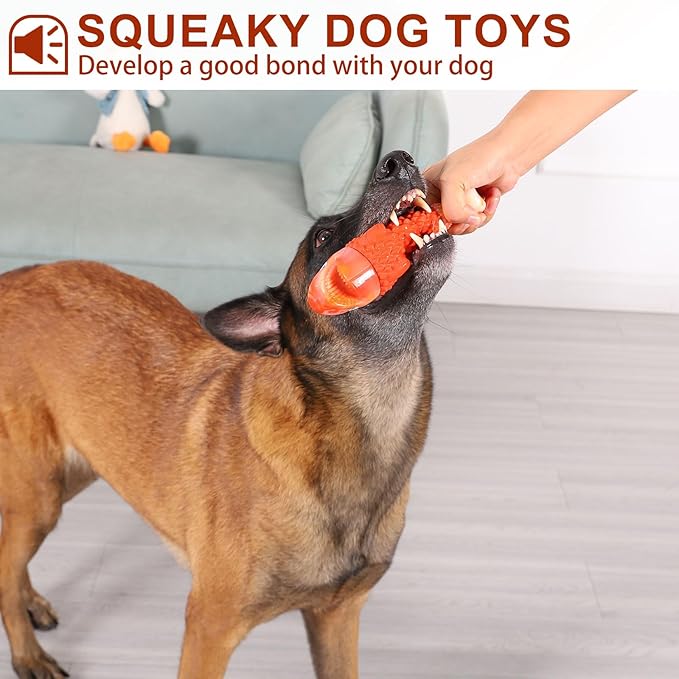 BoYoYo Indestructible Dog Toys for Aggressive Chewers Large Breeds, Durable Squeaky Toys for Super Chewers, Heavy Duty Tough Bone to Keep Them Busy, Interactive Dog Chew for Medium Breed