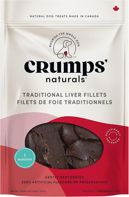 Crumps' Naturals Traditional Liver Fillets For Pets, 11.6-Ounce