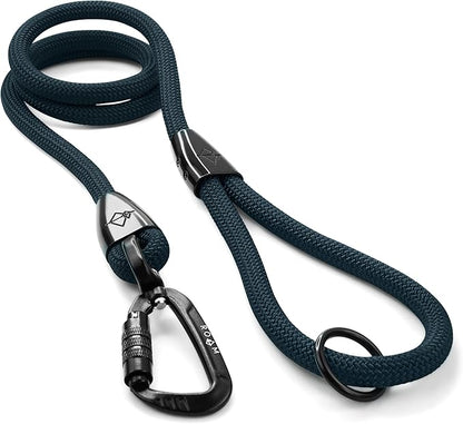 MADE TO ROAM Premium Explorer Leash - Climbing Rope Leash with Autolocking Aviation Aluminum Carabiner - Colorado Nightsky, 6ft