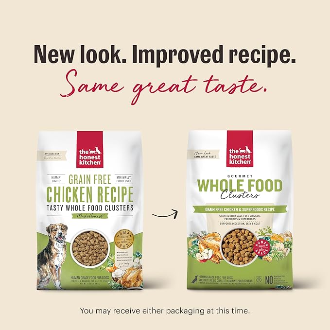 The Honest Kitchen Human Grade Whole Food Clusters Dog Grain Free Chicken 10 lb Bag