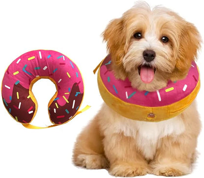 Inflatable Dog Neck Donut Collar for Post Surgery Recovery - Alternative to Elizabethan Collar (S (Neck 9"-11"))