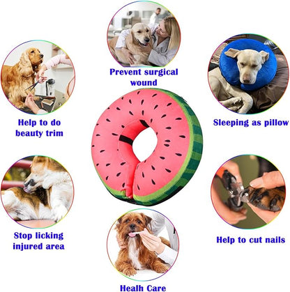 Katoggy Inflatable Dog Cone Collar for After Surgery, Doggie Neck Blow up Donut Recovery ECollar, Soft Adjustable Dog Cone for Small Medium Large Dogs and Cats