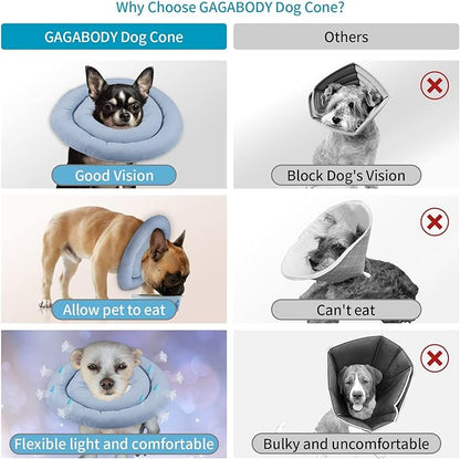 Gagabody Comfortable Adjustable Soft Cone Alternative for Medium Dogs, Cats, Small Dogs - After Surgery Recovery Collar