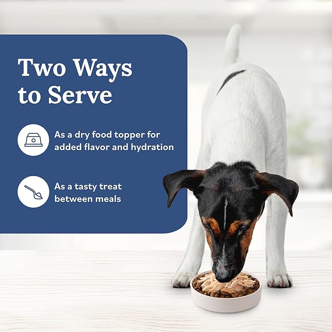Blue Buffalo Tender Shreds Tasty Chicken Topper and Beef & Chicken Topper Natural Dog Food Complement, 2.5-oz. Pouch, 12-Count Variety Pack