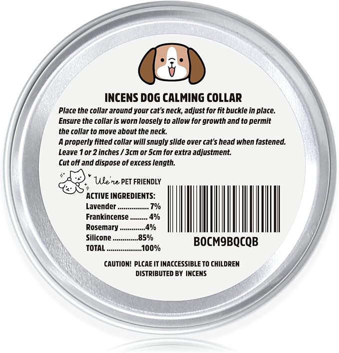Calming Collar for Dogs, Designed to Alleviate Anxiety in Dogs, is Adjustable and Lasts for 45 Days. It is Suitable for Small and Large Dogs, and Comes in Purple - 1 Pcs