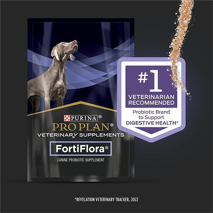 Purina Pro Plan Veterinary Supplements FortiFlora Dog Probiotic Supplement, Canine Nutritional Supplement 30 Ct. Box (Pack of 2)