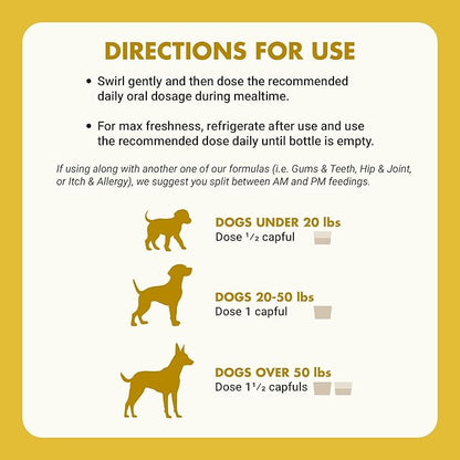 Premium Easy to Dose Liquid for All Dogs with Cranberry & D-Mannose: Comprehensive Dog Formula for Kidney & Bladder Support