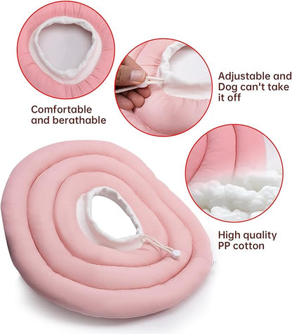 Soft Dog Cones, Recovery Dog Donut Collar After Surgery-Cone of Shame Alternative, Pet Elizabethan E-Collar Anti-Bite Lick Wound Healing Adjustable for Small Large Medium Dogs,XL