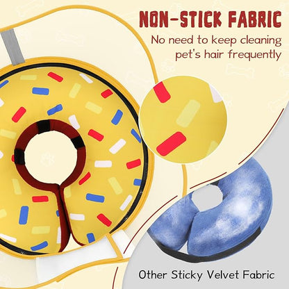Elevated Inflatable Dog Cone Collar Alternative After Surgery, Dog Donut Collar, Soft Pet Cone to Stop Licking for Small Medium Large Dogs