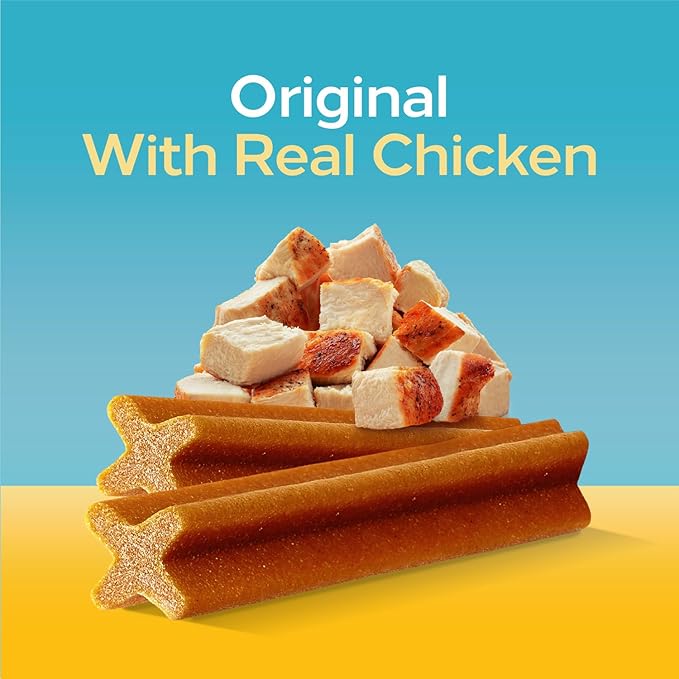 Pedigree Dentastix Large Dog Treats, Original Flavor with Real Chicken, (4) 18ct Bag (72 Treats Total)