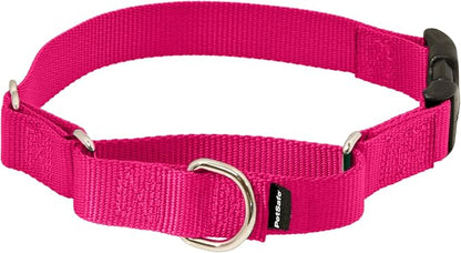 PetSafe Adjustable Martingale Collar - Improves Leash Manners - Escape Prevention - Gentle Behavior Training - Durable Nylon - Alternative to Choke Collar - Petite 3/8" - Raspberry Pink