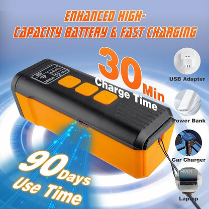 Dog Bark Deterrent Device, 3X Anti Barking Device for Dogs, 4 Training Modes 50 FT Range Indoors Outdoors Behavior Correct Safe Rechargeable Compact Bark Control for Dogs with Flashlight