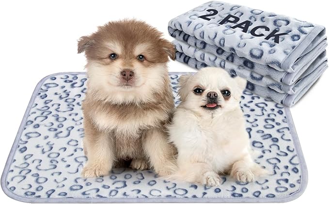 Qeils Reusable Puppy Pads, 2 Pack Washable Pee Pads for Dogs, Waterproof Non Slip Wee Wee pad, Absorbent and Leakproof Training Mats for Potty, Crate, Playpen, Bed, Sofa, 18"x 24"