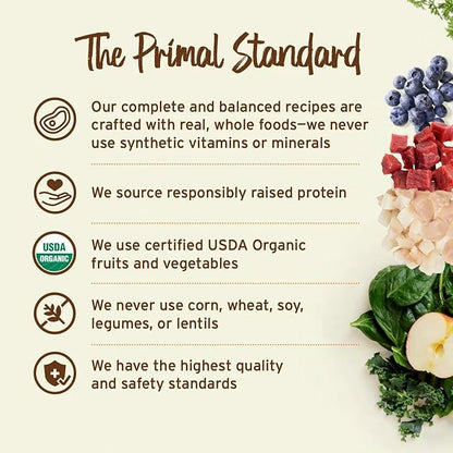 Primal Freeze Dried Raw Dog Food Nuggets, Duck, Complete & Balanced Meal, Also Use as Topper or Treat, Premium, Healthy, Grain Free, High Protein Raw Dog Food, 14 oz