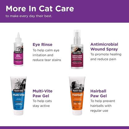 Nutri-Vet Uri-Ease Paw Gel for Cats, Cat Urinary Vitamin, Probiotic & Prebiotic Kitten Supplies, Cranberry Supplement, Immune Support Supplement, Gut health, Salmon Flavor, 3oz