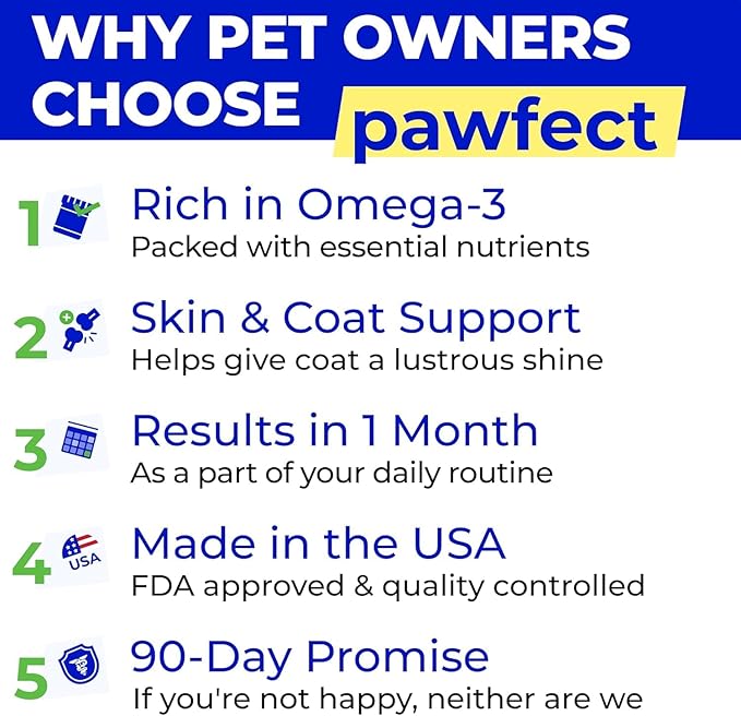 PAWFECTCHEW Fish Oil for Dogs - Natural Omega-3 - Skin & Coat Support - Liquid Food Supplement for Pets - Natural EPA + DHA Fatty Acids for Joints, Immune & Heart Health 16 fl oz