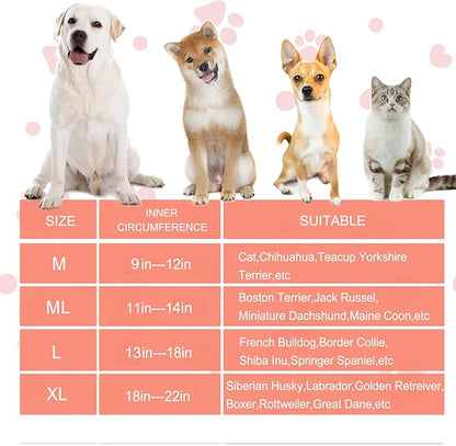 Inflatable Dog Cone Collar for Large Medium Small Dogs, Soft Dog Donut Collar Adjustable Recovery Cone for Pets After Surgery, Extra Enhanced Anti-Licking Guard Shield (Pineapple, X-Large)