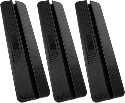 Toyvian 3pcs Indoor Dog Fence with Anti-Slip Threshold Ramp, Adjustable Door Sill Ramp for Safety and Pet Doorways, Black