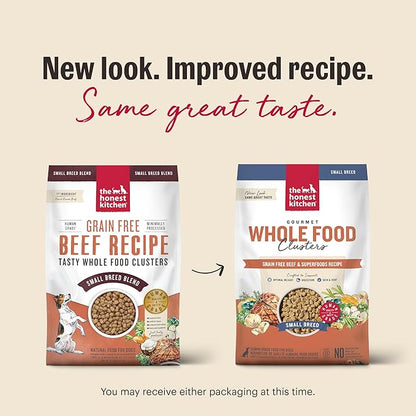 The Honest Kitchen Whole Food Clusters Small Breed Grain Free Beef Dry Dog Food, 10 lb Bag