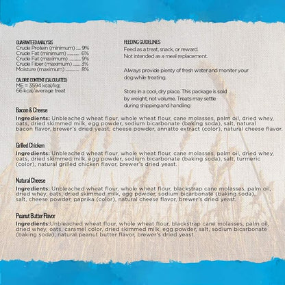 Blue Dog Bakery Dog Treats, Assorted Flavors | More Crunch Large | 11.2 oz | 2lb Bag | Pack of 2