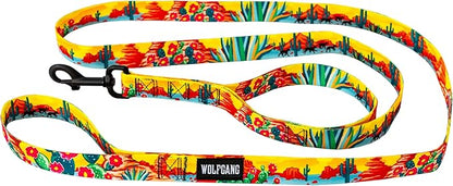 Wolfgang Heavy Duty Dog Leash, Pull-Tested to Over 800 lbs for Walking & Training, PackLeader Print, Dual-Handle Large