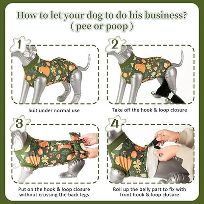 Recovery Suit for Dogs After Surgery,Female Male Dog Onesie for Spay Neuter,Substitute E-Collar & Cone,Anti-Licking Breathable Onesie for Small Medium Large Dogs