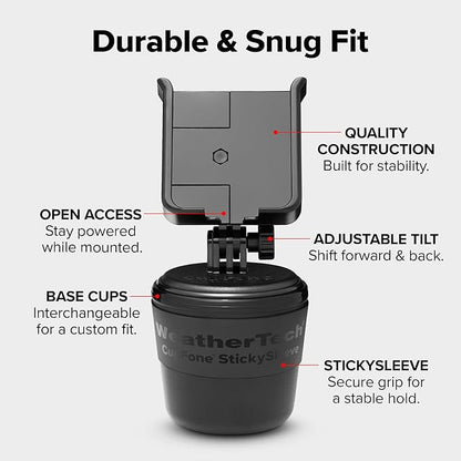 WeatherTech Double High Pet Feeding System - Elevated Dog/Cat Bowls - 10 inch High Dark Grey (DHC6410DGDG)