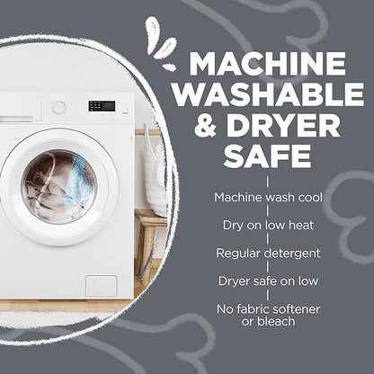 Soggy Doggy Slopmat Dog Food Mat – Absorbent Microfiber Chenille Pet Feeding Mat for Food & Water Bowls, Muddy Paws Small Doormat, Non-Slip, Machine Washable Rug – Gray/Light Gray Bone, 18” x 24”