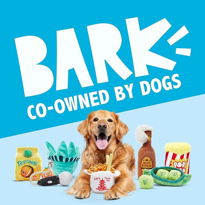 Barkbox Bark-B-Q Flying Disc Dog Toy | Fluff-Free Crinkle Disc with T-Shirt Rope Edge | Durable Fetch & Tug Toy for Dogs & Puppies Who Love Backyard Play