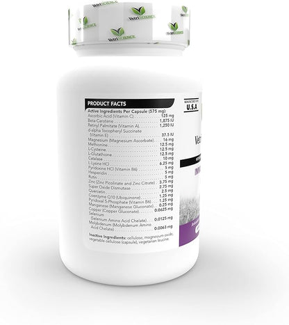 VetriScience Immunity Health Easy-Open Capsules, Supplement for Small Dogs, Cell Advance Immune and Allergy Support with Antioxidants, Hypoallergenic Formula, 60 Count