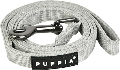 Puppia Two Tone Dog Lead Strong Durable Comfortable Grip Walking Training Leash for Small & Medium Dog, LT.Grey, Small