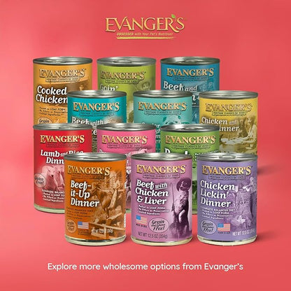 Evanger's Heritage Classic Lamb & Rice Dinner Dog Food – 12 Count, 12.5 oz Each – Gluten & Grain Free, Complete Balanced Diet for All Life Stages – Wet Dog Food